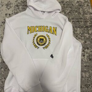 Hype and Vice White Michigan Hoodie
